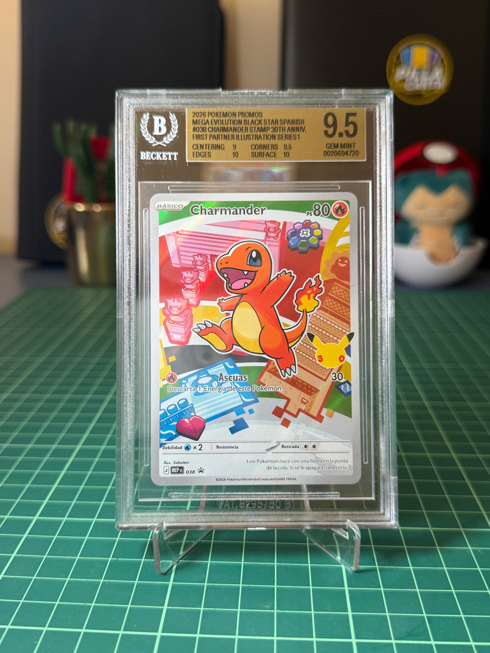 Charmander First Partner Illustration Series 1 #038 BGS 9.5 Spanish