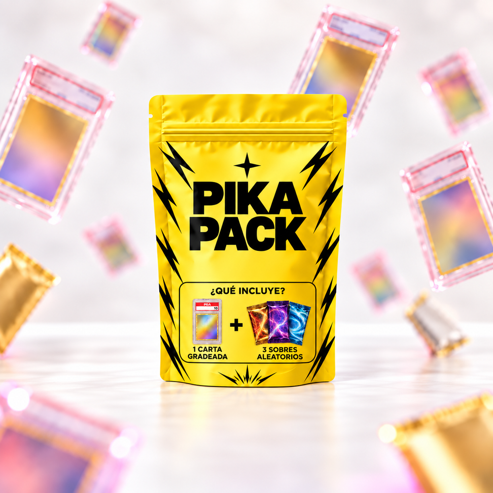 Pika Pack: 1 Carta Gradeada + 3 sobres